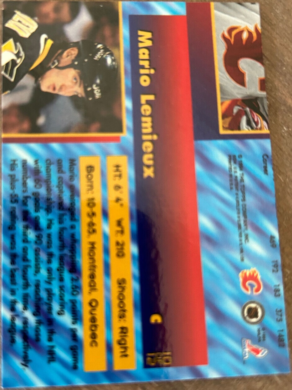 Mario Lemieux Miscut Factory Defect Card